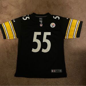 Nike On Field Pittsburgh Steelers Jersey Boys Size Large #55 Devin Bush